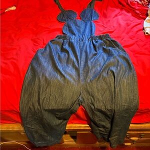 Pepper Adult Medium Dark Denim Mouse Overalls Disney Inspired